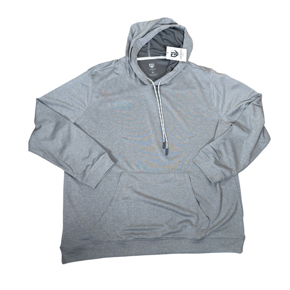 Graham Luxe Hatch 2.0 Mens XL Gunmetal Grey Performance Golf Hoodie GL31224 NWT